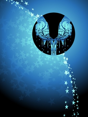 4944750 - aquarius zodiac background